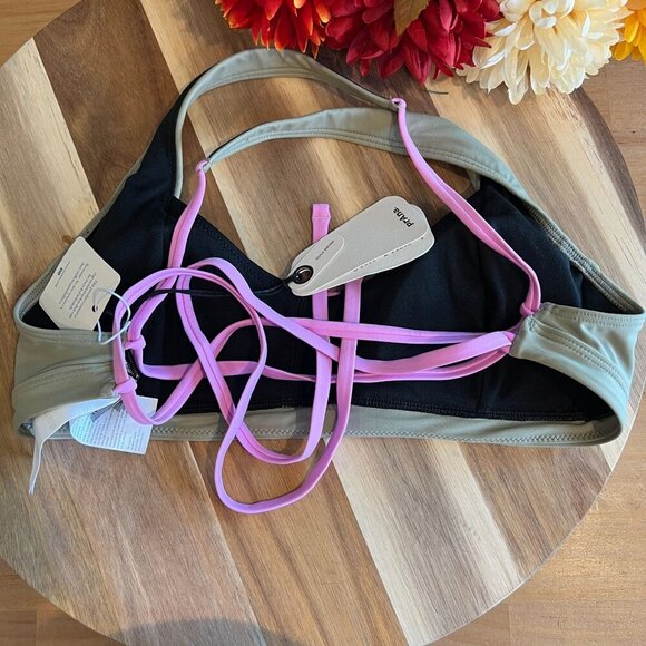 prAna Womens Tulum Swim Top XTRA-LARGE XL in Black Color Block - Picture 6 of 10